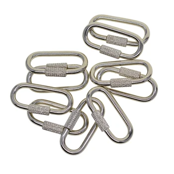 

10pcs Mini Camping Link Carabiner D Type Hook, Outdoor Camp Spring Hook, Perfect for Use with Rope or Chain