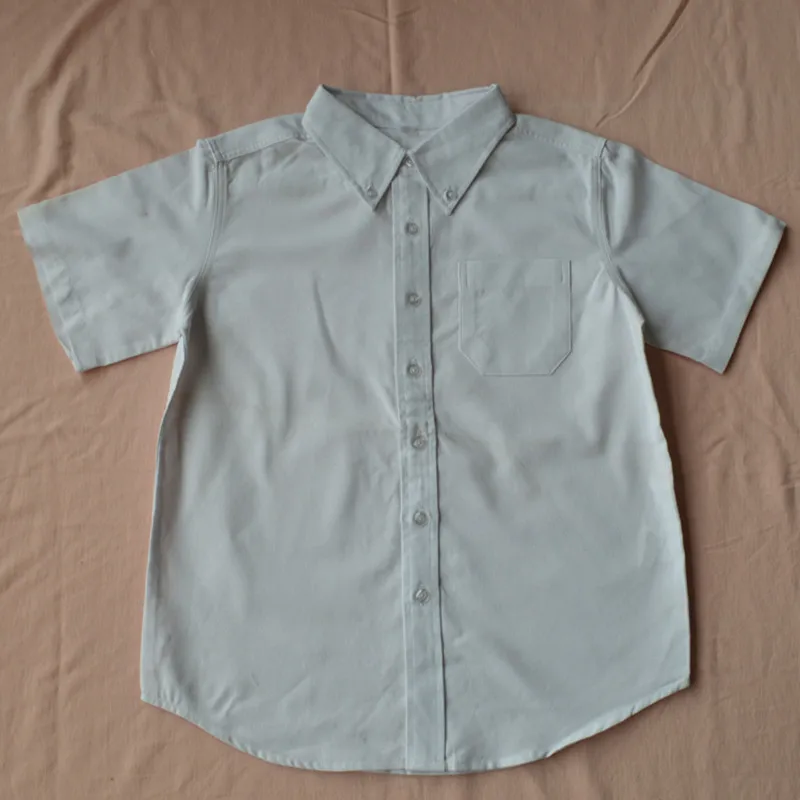 Free shipping baby boys summer wear short sleeves solid shirt for 2 6