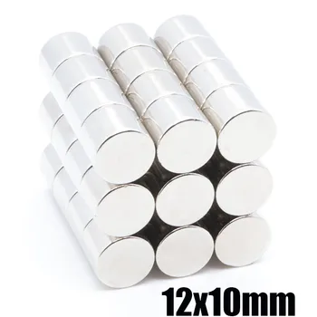 

20Pcs 12x10 mm N35 Round cylinder Neodymium Permanent super Strong Powerful Magnet 12*10mm Art Craft Connection free shipping