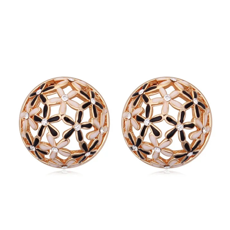 

2018 Fashion hemispherical crystal stud earrings pendientes made with Austrian ELements