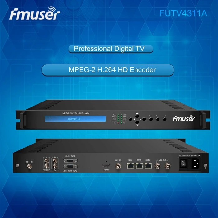 

FMUSER FUTV4311A MPEG-2/H.264 HD Encoder ASI/IP port