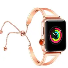 10 шт. Для женщин часы ремешок для Apple watch полосы 38 мм 42 мм, нержавеющая сталь браслет для Apple Watch ремешок для iWatch серии 1 2 3