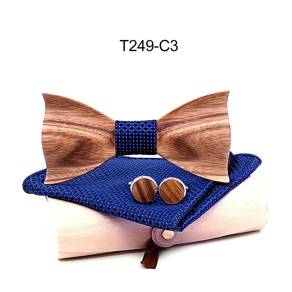 Заводской прямой ручной работы качество Zebrano деревянный галстук запонки костюм галстук тренд в Европе и Америке