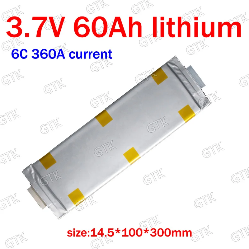 

3pcs 3.7V 60Ah Lithium ion bateria 6C 360A discharge for DIY 24V 12V car star Tourist boats car Energy storage vehicle inverter