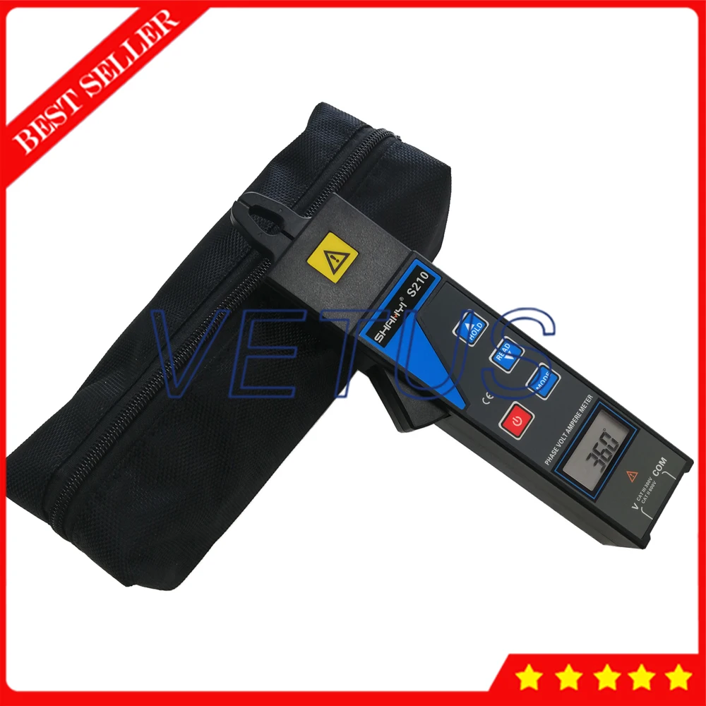 

S210 Single clamp digital phase volt-ampere meter Mini phase Volt Ampere meter LCD Display With 0 to 400Hz Frequency range