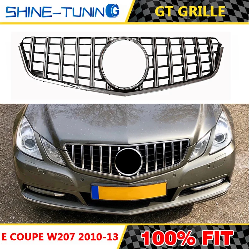 Передняя решетка для mercedes E Class w207 GT R grill prefacelift coupe c207 2010 2013 E200 E260 E300|Гоночные