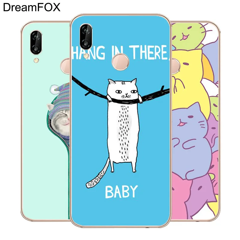 L193 Kawaii Cat Сладкие Симпатичные из мягкого ТПУ силиконовый чехол для телефона Huawei P8