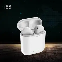 I88 TWS Беспроводные Мини Bluetooth i88 pods i88 tws Air Ear наушники гарнитура с зарядным устройством для Apple iPhone android