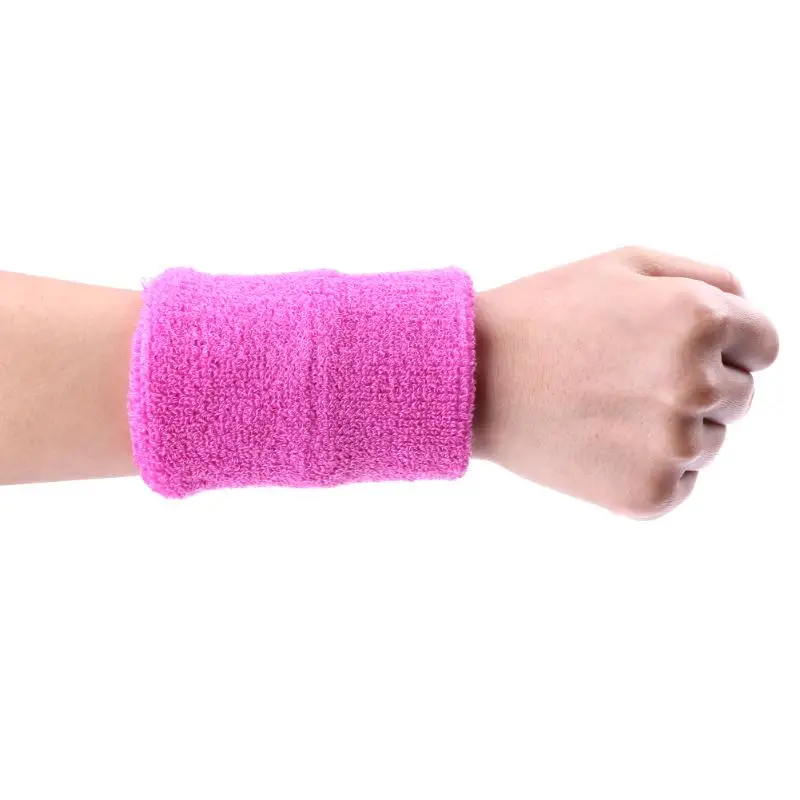 Unisex Soft Cotton Sports Sweatbands Wrist Bands Gym Fitness Towel