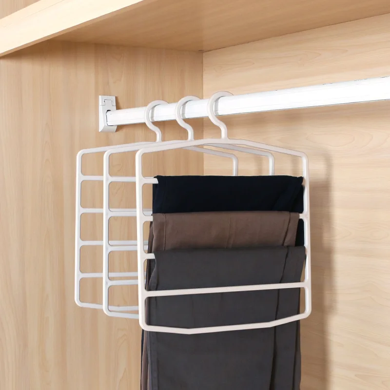 

Multi-layer pants rack household anti-skid pants storage shelf wardrobe space-saving artifact hanger pants rack XI316952