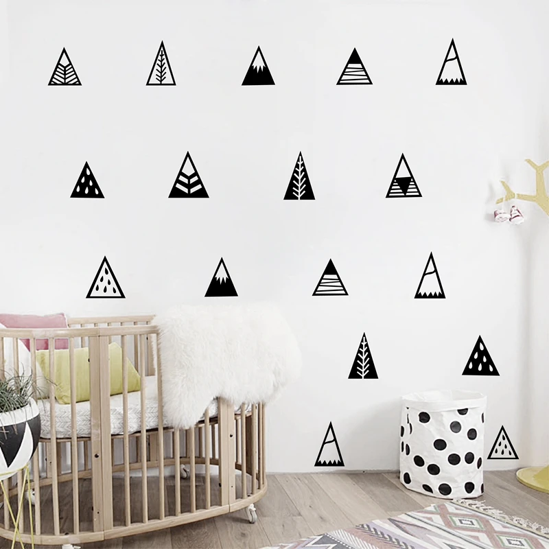 Nordic style Mountains Wall Sticker font b Home b font Decor Kids Bedroom Wall Decals Cute