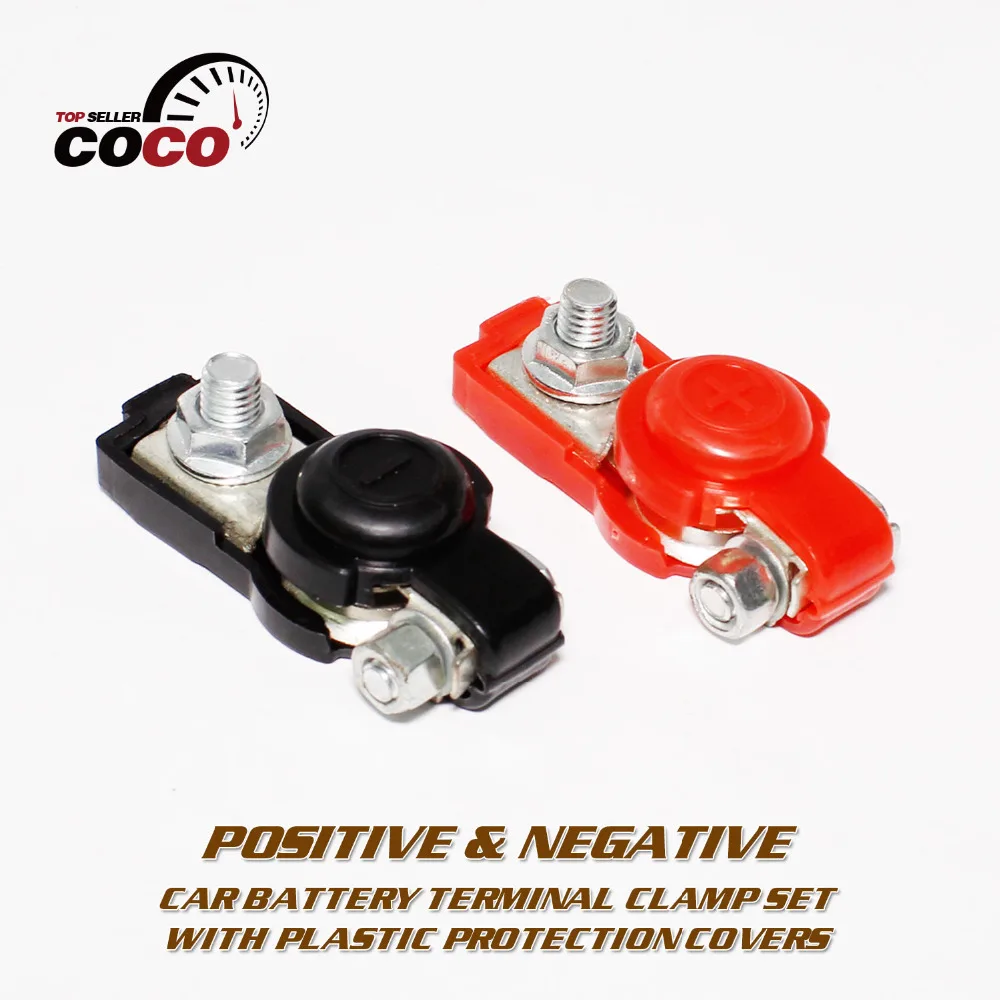 Promotion pair Negative Positive Car Quick Release Cable font b Battery b font Terminal Clamp Top