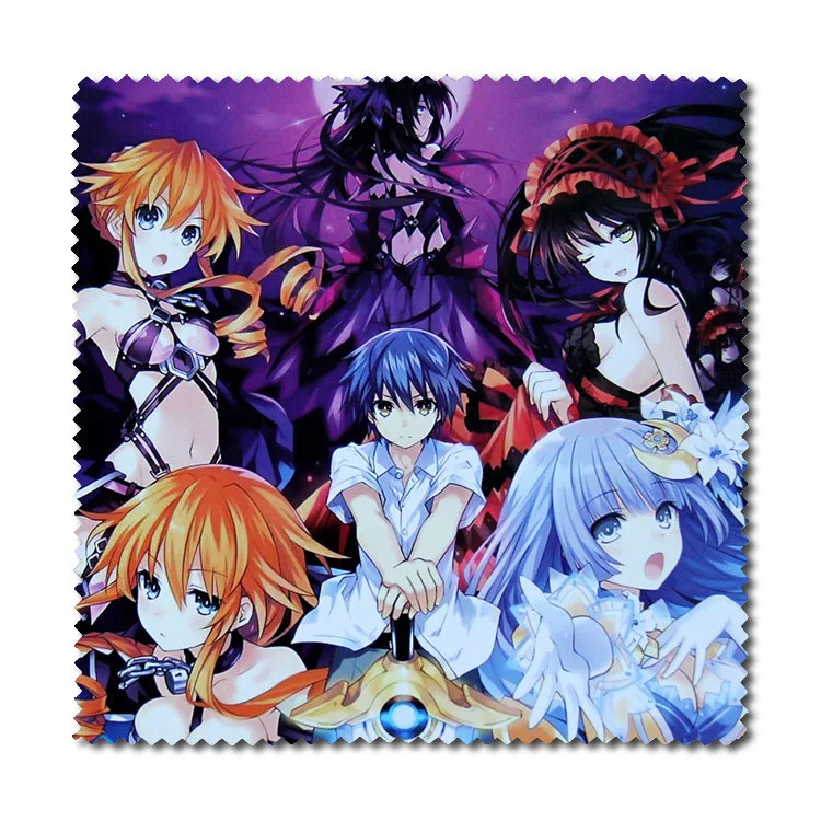 2 шт./компл. аниме «DATE A LIVE» очковых линз очки чистой тканью Каруми очиститель экрана ноутбука ткань для очистки - Цвет: H