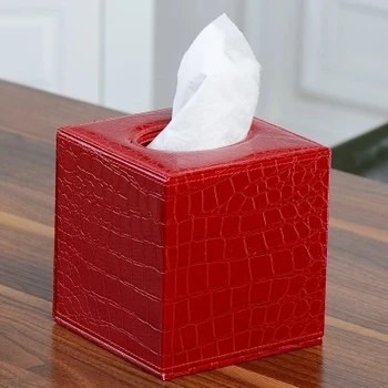 

Black croco grain tissue box