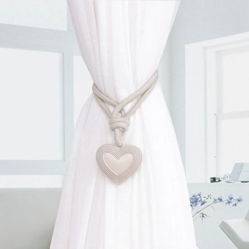 

Creative Curtain Straps Resin Heart Curtains Tieback Holder Curtains Buckle Clips Strap Accessories Home Decoration