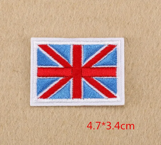 United Kingdom Flag 4.7*3.4cm Badge Embroidered Iron on Embroidery
