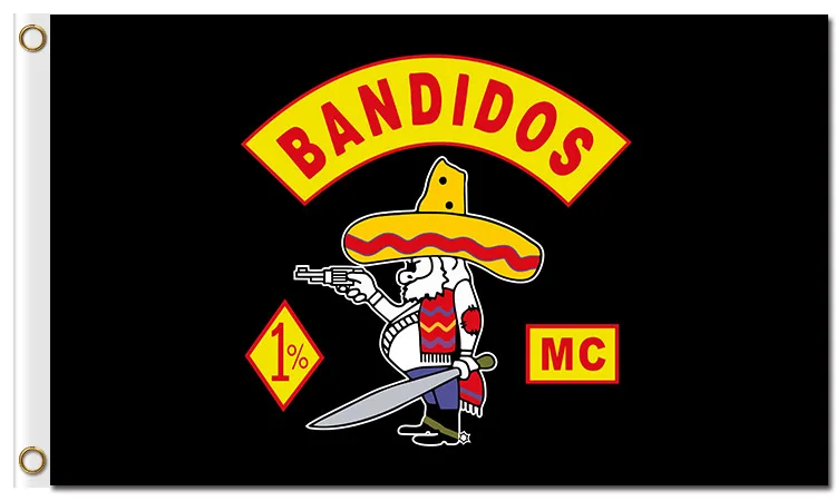 3X5 Bandidos 1% mc баннер декоративные подвесные флаги баннеры с белым рукавом