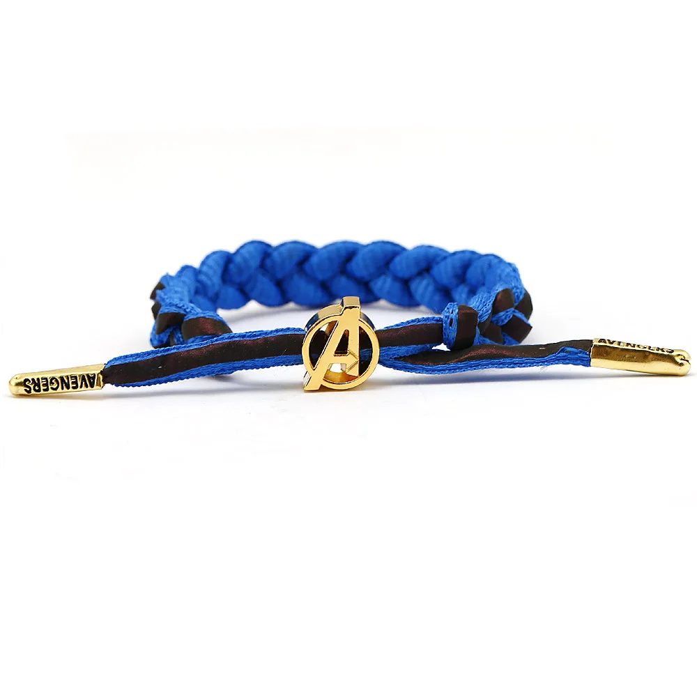 Marvel The Avengers Charm Braided Leather Bracelet Iron Man Captain America Spiderman Woven Bracelets& Bangles for Women Men - Окраска металла: 2-6