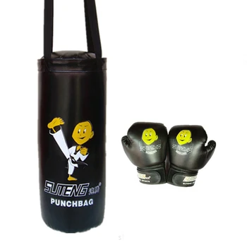 

New SUTEN Brand 55cm Boxing Cartoon Children Sandbag with Boxing Gloves Striking Drop Hollow Empty Sandbag Training Punch Target