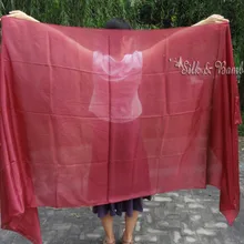 Бордовый, 1 шт. 2,7 м* 1,1 м(3 ярда* 4") Ручная роспись танец живота шелковая вуаль, настоящий цветочный 5 мм paj шелк