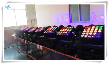 

free shipping 4pcs/lot Matrix 25x12w Lyre Beam Moving Head Wash Light RGBW 4IN1 LED Infinite Rotating Stage Event Lighting