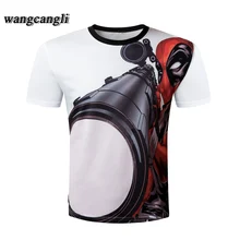 Summer Fitness men tee shirt deadpool T-shirt brand men T-shirt 3D compression shirt Character depeche mode anime men t shirt