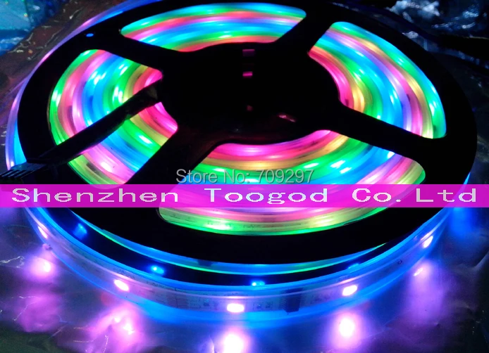 DHL/FedEx, 100 м/лот 30 светодиодный s/m dream magic color digital 6803 IC водонепроницаемый 12 В SMD 5050 RGB светодиодный YY-09
