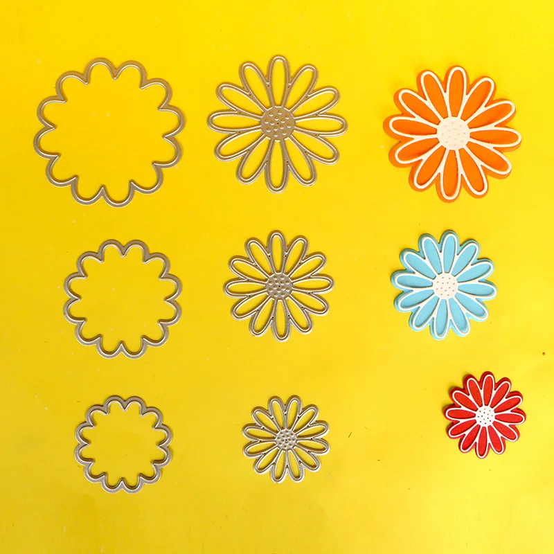

Elegant chrysanthemum blossom sets 9pcs 3D Cutting die for DIY craft projects Scrapbook Paper Album Papercraft decoration emboss