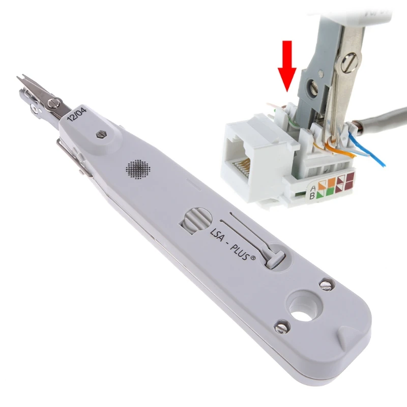 Ethernet Network Patch Panel Faceplate Punch Down Tool RJ11 RJ45 Cat5 with Sensor X6HA