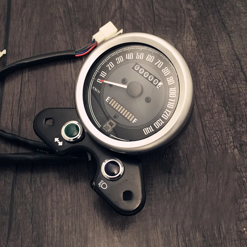 TKOSM New Universal Motorcycle Speedometer LED Light Odometer Speed Meter Gauge For Motorcycle GN125 CG125 TKOSM New Universal Motorcycle Speedometer LED Light Odometer Speed Meter Gauge For Motorcycle GN125 CG125
