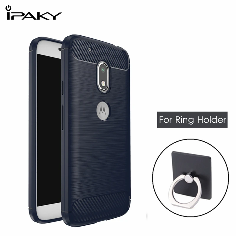 Чехол iPaky для Motorola Moto G4 Plus Мягкая силиконовая задняя крышка из ТПУ ударопрочный +