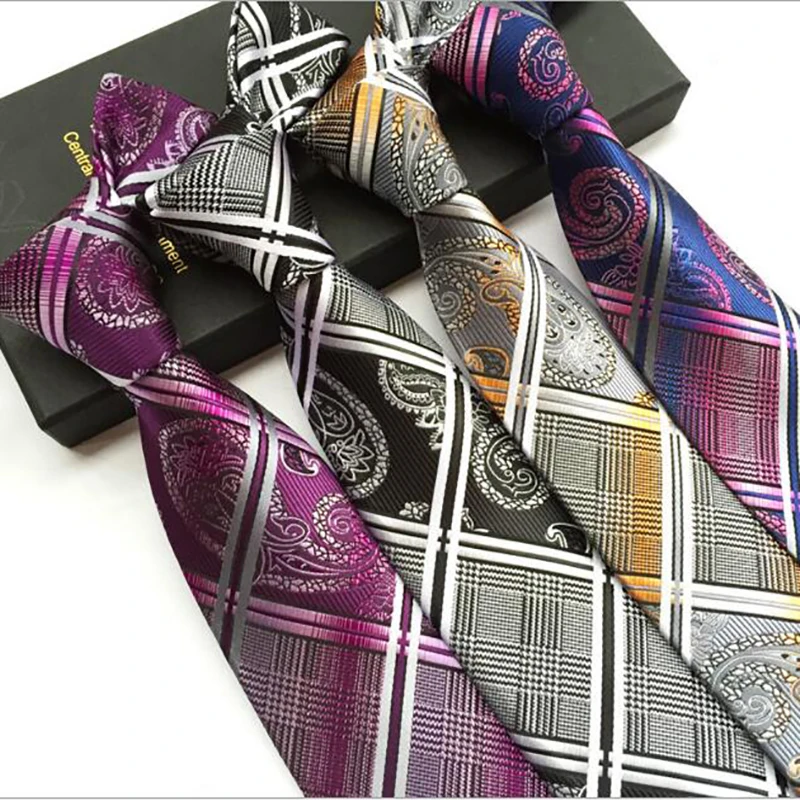 Новый бренд Здравствуйте-Галстук Пейсли галстук набор 100% шелк жаккард мужской галстук Gravata Ханки Запонки набор мужской галстук для