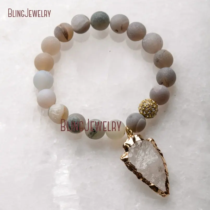 20181201-BM17426-Latest  Arrowhead Clear Crystal Bracelet On Sale_31