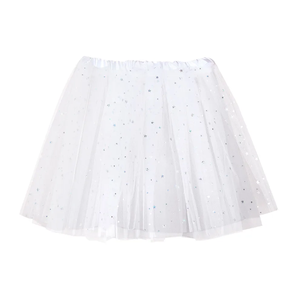 White KLV модные женские туфли Тюлевая юбка плиссированные марли короткие взрослых пачка танцы повседневное дамы юбки для женщин в Eleven цвет 5,7 - Цвет: White