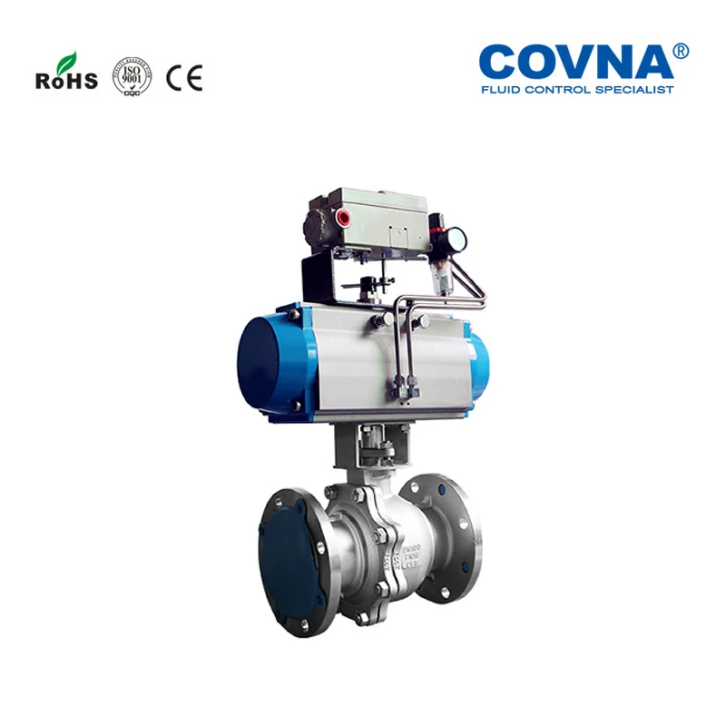 DN100 pneumatic ball valve with positioner and filterin Valve from