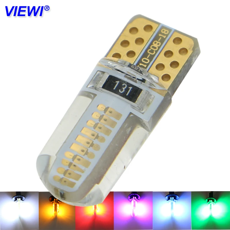

Viewi 1x t10 w5w canbus led interior car lights COB 3W super bright silicone 194 501 Auto Side Wedge parking bulb white yellow
