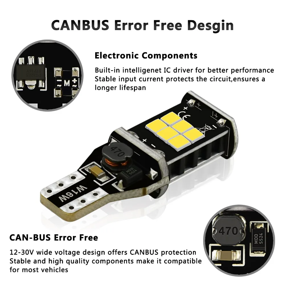 AUXITO W21W P21W светодиодный Canbus BA15S 1156 W16W T15 автомобиль Фары заднего хода T25 3157 3156 7443 T20