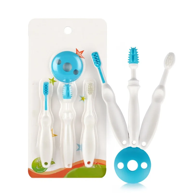 3 PCS/Sets Baby Soft bristled Toothbrush for Children Teeth Cute