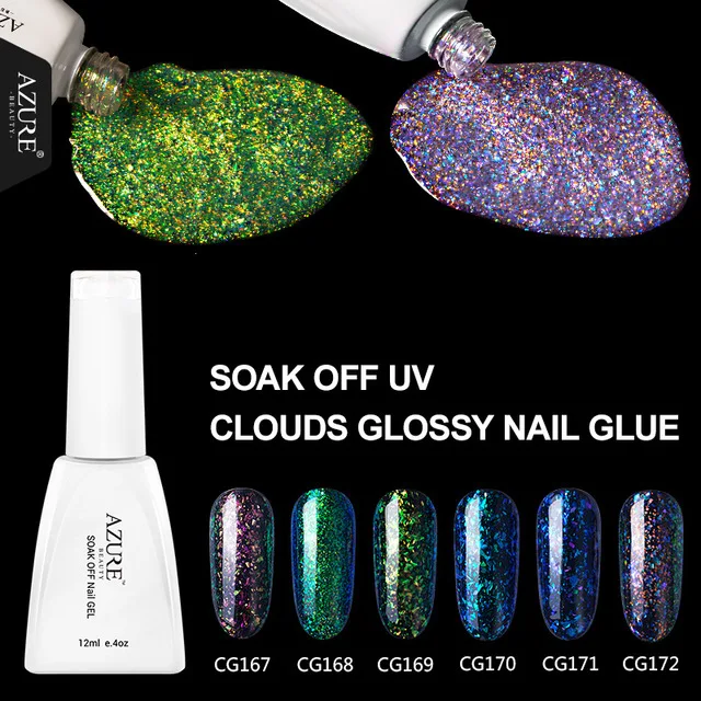 

Azure Beauty Chameleon Gel Lacquer Long-lasting Galaxy Shadow Nail Gel Shiny Color Nail Glue Soak off UV Nail Gel Polish Varnish