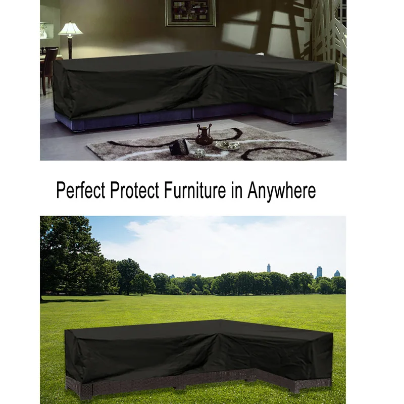 

L Shape Cover Patio Sofa Furniture Couch Cover Waterproof Dustproof for Moving Sunscreen TT-best