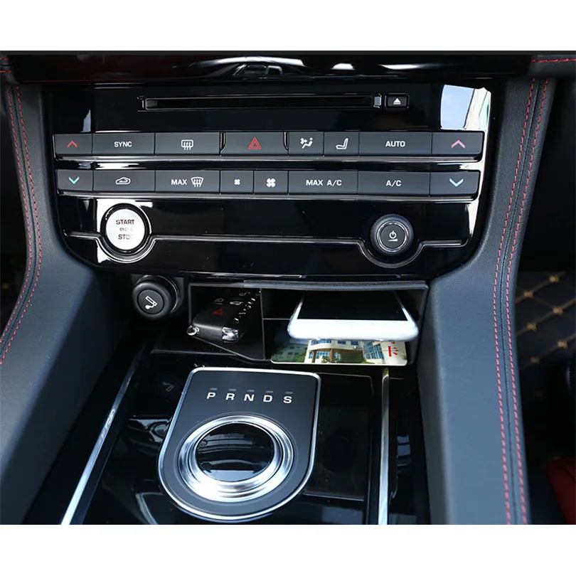 

For Jaguar XF XFL XE XEL 2015-2018 Car-Styling Plastic Central Console Multifunction Storage Box Phone Tray Accessory