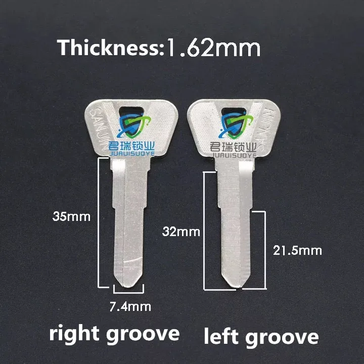 

Locksmith Supplies JB005 Key Blank,1.62mm thickness Blank keys for Motorcycle