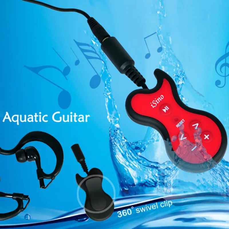 

IPX8 Waterproof MP3 Back Clip Rechargeable 8GB Swimming Diving Outdoor Waterproof Sports MP3 With Back Clip