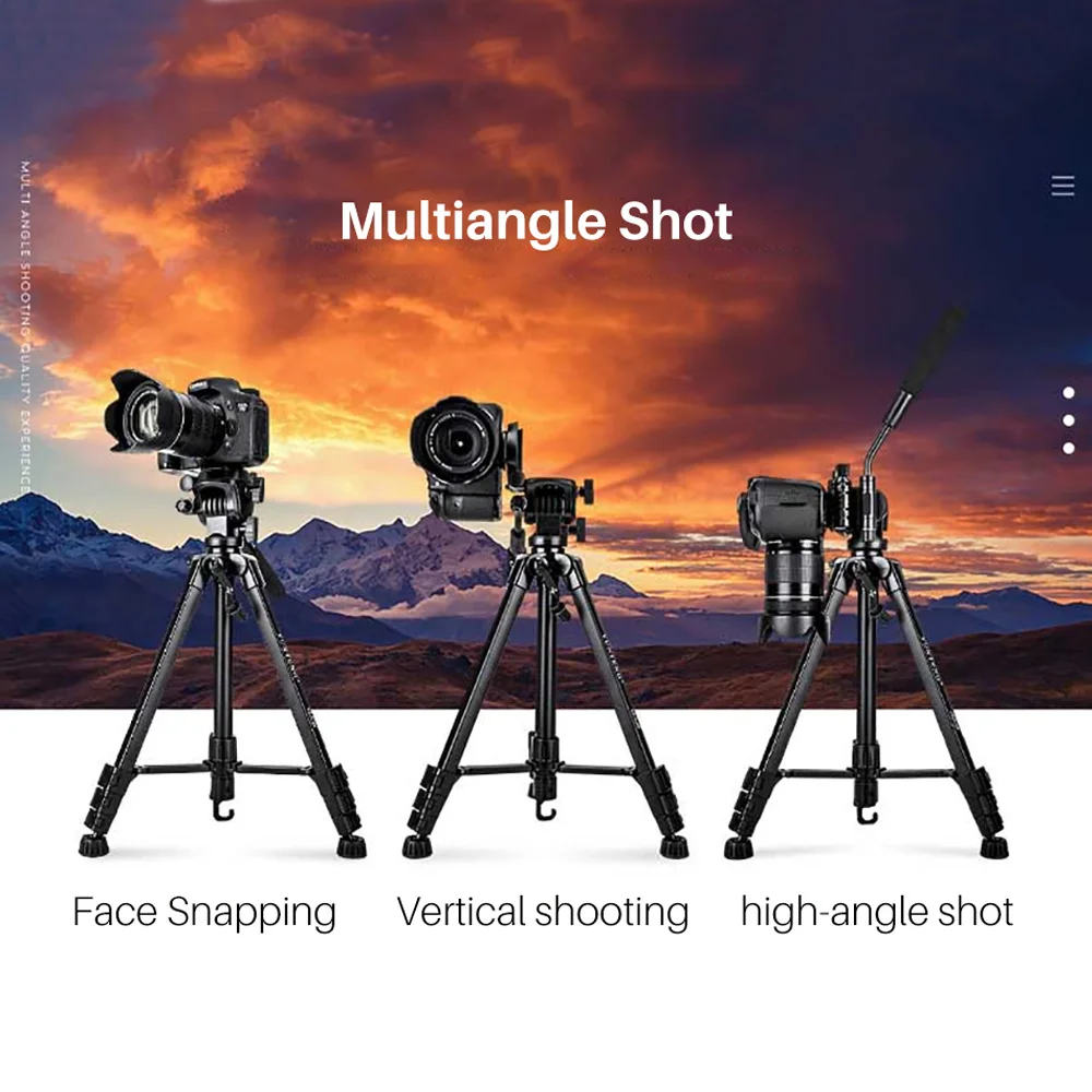 

YUNTENG VCT-60 59inch Lightweight Tripod Monopod Aluminum Portable Video Tripod with Hydraulic Head for Camera Smartphone DSLR