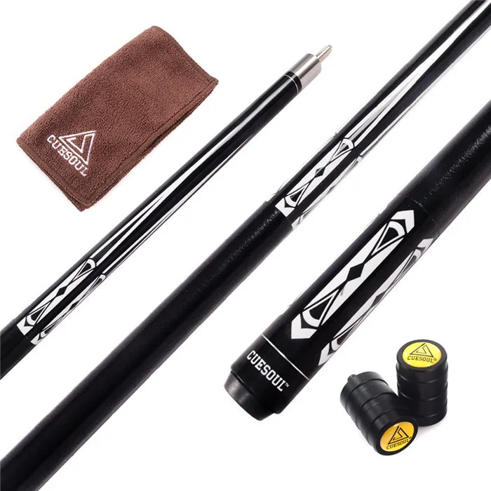 CUESOUL 58 inch Canadian Maple Wood  Pool Cue Stick 13mm Tips Billiard Cue with Clean Towel Joint Protector bc001 free shipping cuesoul pro cup resin 2 1 4 6oz billiard cue ball white ball pool cue ball cue ball with clean cue towel