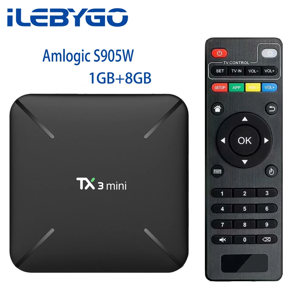 

Ilebygo TX3 MINI L Android TV Box Amlogic S905W 2GB RAM 16GB ROM 2.4G WiFi 7.1OS Smart Media Player Support 4K H.265 Set Top Box
