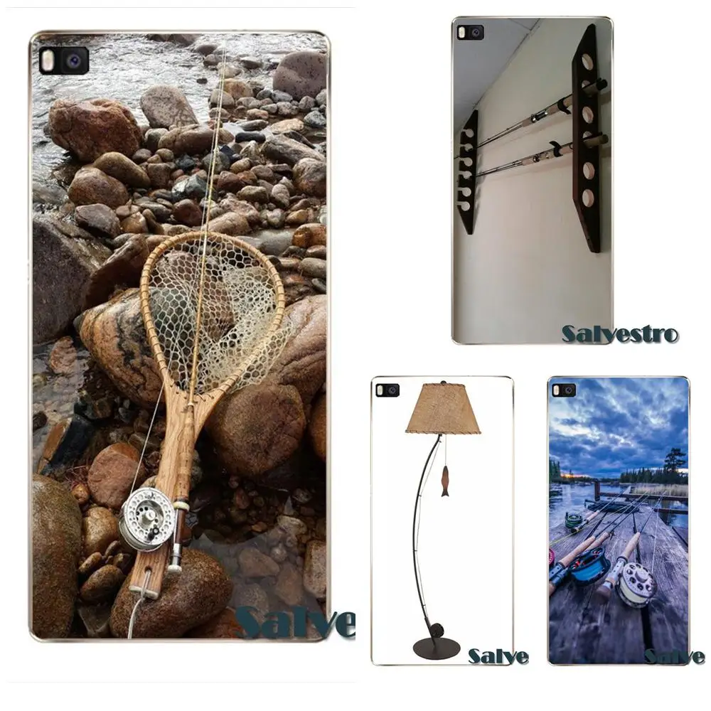 Fly Fishing Bass Fish Rod For Huawei G7 G8 Honor 5A 5C 5X 6 6X 7 8 V8 Mate 8 9 P7 P8 P9 P10 Lite Plus Soft Custom Phone