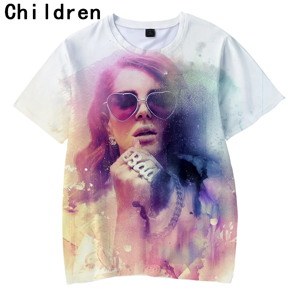 

Lana Del Rey 3D Printed Children Summer T-shirts Fashion Short Sleeve Casual Streetwear Tshirts 2018 Hot Sale Kids Tee Shirts
