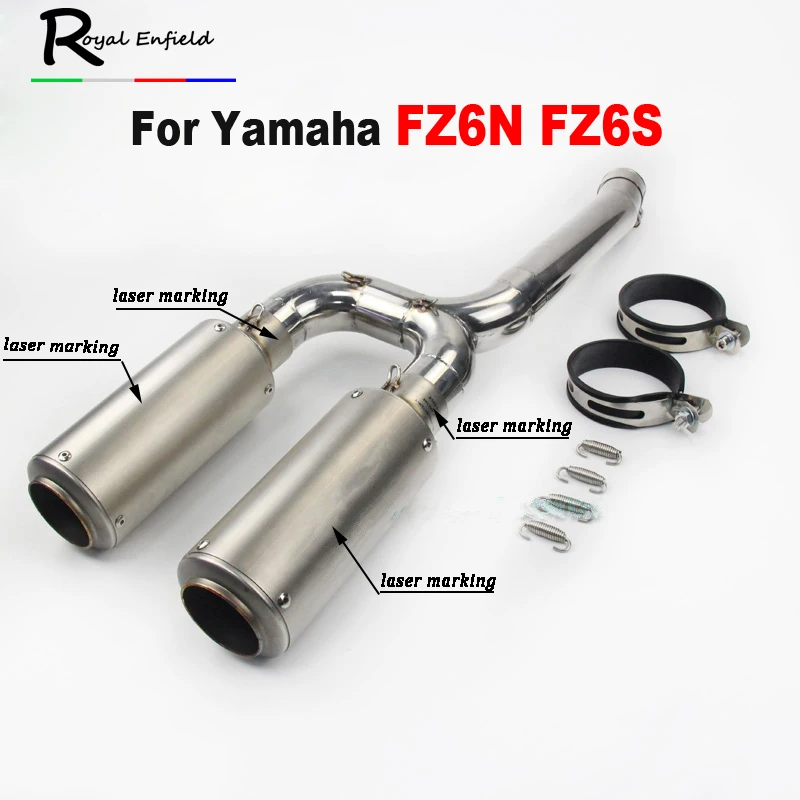 FZ-6N FZ-6S полная система без шнуровки для Yamaha FZ6N FZ6S FZ6 FZ 6 глушитель мотоцикла Escape со