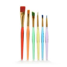 6Pcs/Set Wholesale New Nylon Hair Paint Brush Set Artist Watercolor Oil Brush Painting Supplies